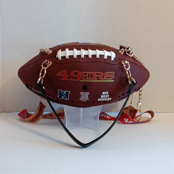 LIMITED EDITION HANDMADE SAN FRANCISCO 49ERS Football Purse 🏈 - Picture 7 of 16
